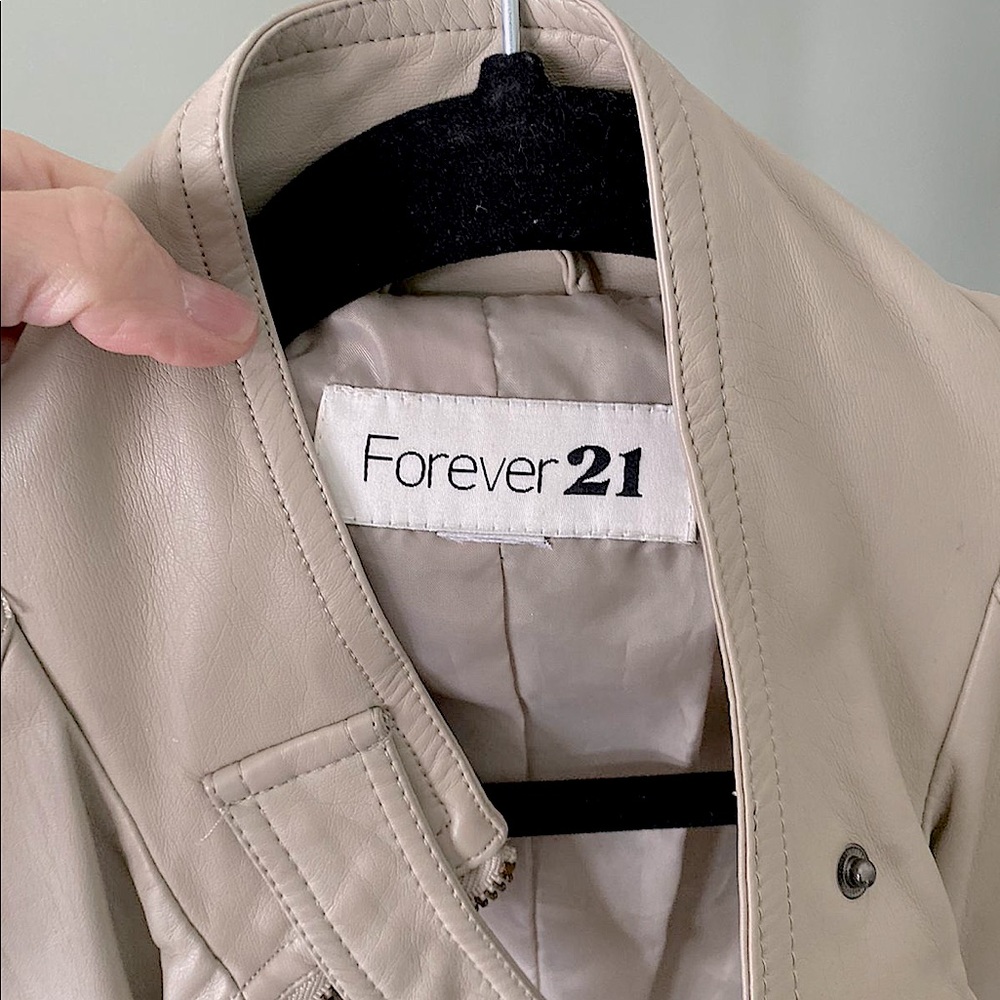 Forever 21 Beige Faux Leather Jacket - Picture 4 of 4